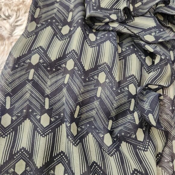 Lularoe Monroe Kimono With Fringe Green and Black Size Small - Picture 2 of 11